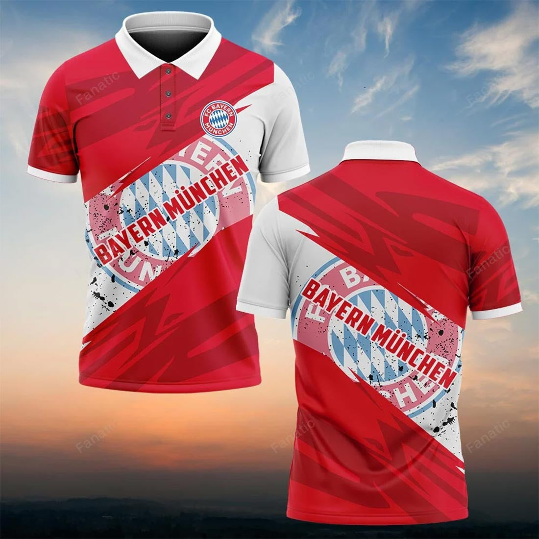 Bayern München Poloshirt Sportliches Design Rot