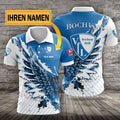 VfL Bochum 1848 Poloshirt mit individuellem Namen Flügel Design Blau
