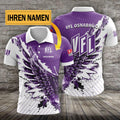 VfL Osnabrück Poloshirt mit individuellem Namen Flügel Lila
