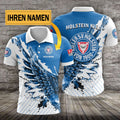 Holstein Kiel Poloshirt Flügel Design mit individuellem Namen Blau