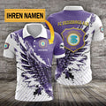 FC Erzgebirge Aue Poloshirt mit individuellem Namen Flügel Design Lila