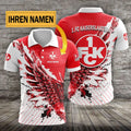FC Kaiserslautern Poloshirt mit individuellem Namen Flügel Design Rot