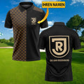 SSV Jahn Regensburg Poloshirt mit individuellem Namen Karomuster Schwarz