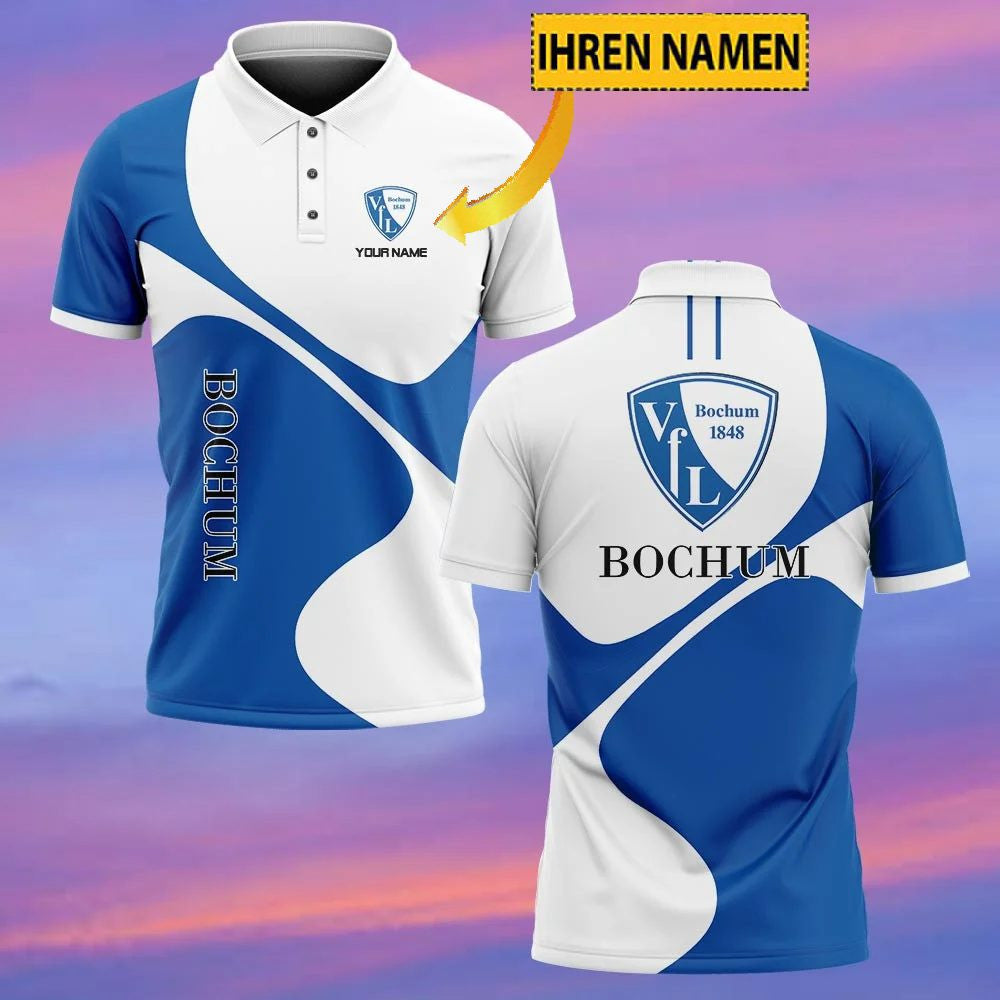 VfL Bochum 1848 Poloshirt Neuer Stil mit individuellem Namen Blau