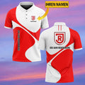 SSV Jahn Regensburg Poloshirt Neuer Stil mit individuellem Namen Rot