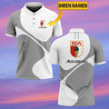 FC Augsburg Poloshirt mit individuellem Namen Neuer Stil Grau