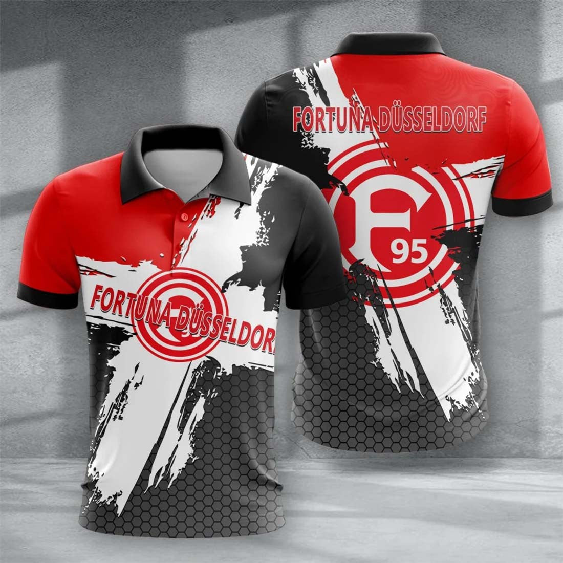 Fortuna Düsseldorf Poloshirt Limitierte Edition Rot