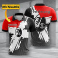 SC Freiburg Poloshirt mit individuellem Namen Premium Ausgabe Rot