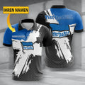 Hertha BSC Poloshirt mit individuellem Namen Premium Ausgabe Blau