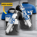 FC Schalke 04 Poloshirt Premium Edition mit individuellem Namen Blau