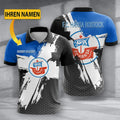 FC Hansa Rostock Poloshirt Premium Edition mit individuellem Namen Blau