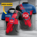 FC Heidenheim 1846 Poloshirt Premium Ausgabe mit individuellem Namen Blau