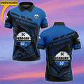 SC Paderborn 07 Poloshirt mit individuellem Namen Neue Edition Blau