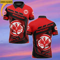 Eintracht Frankfurt Poloshirt mit individuellem Namen Neue Edition Rot