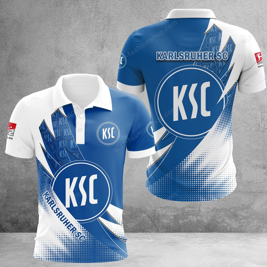 Karlsruher SC Poloshirt Sonderedition Weiß Blau
