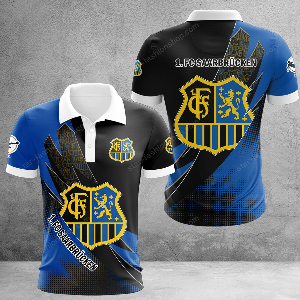 FC Saarbrücken Poloshirt Sonderedition Blau Schwarz