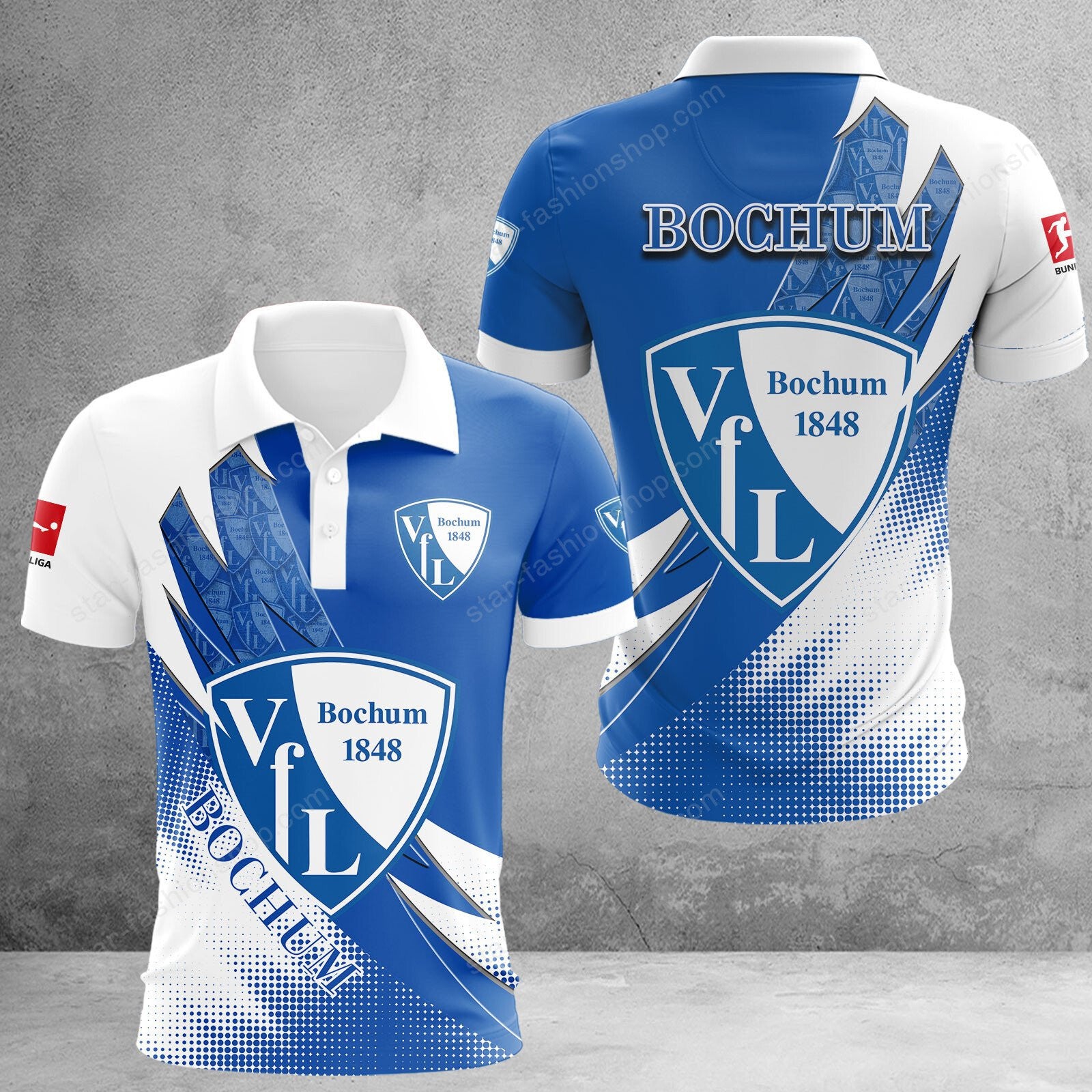 VfL Bochum 1848 Poloshirt Sonderedition Weiß Blau