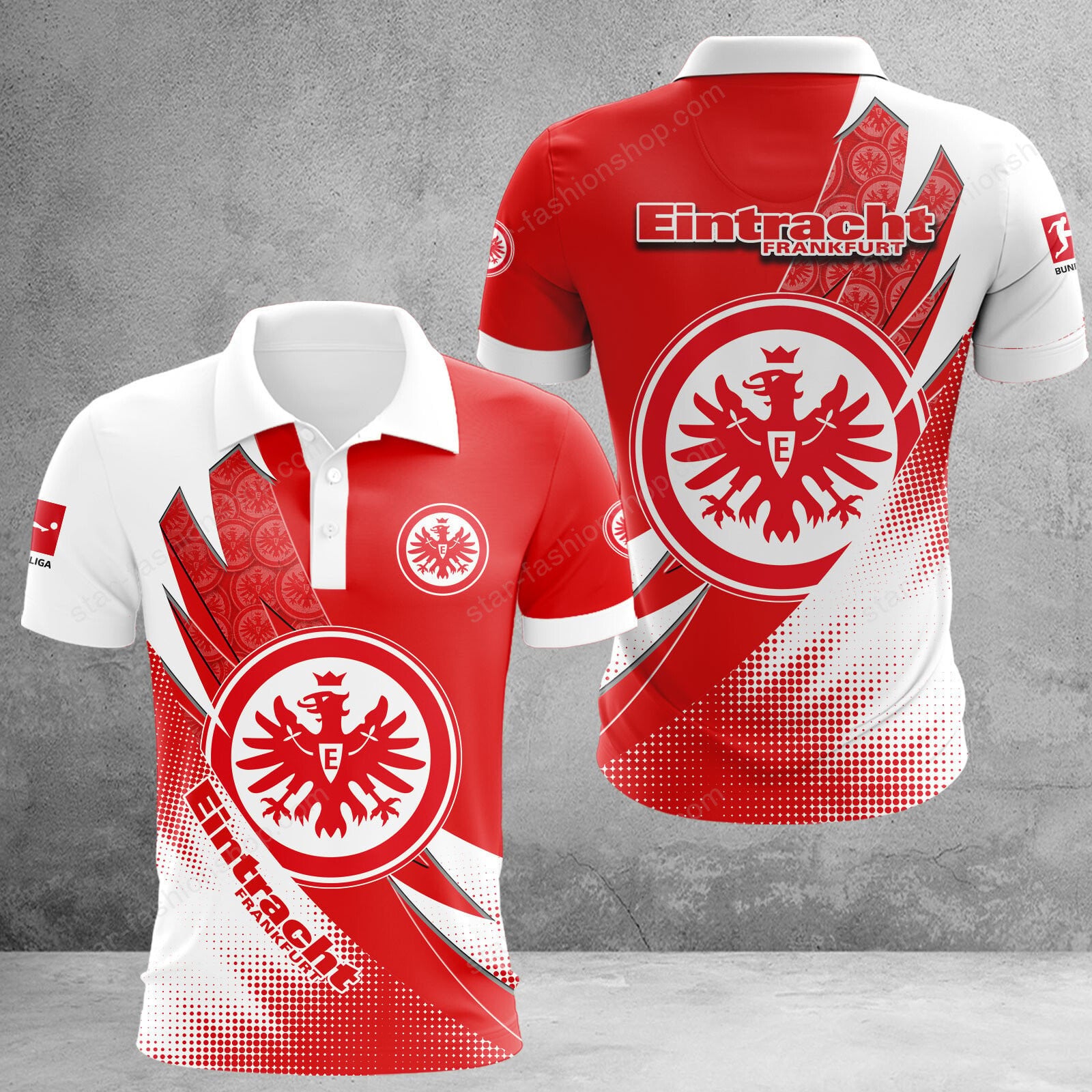 Eintracht Frankfurt Poloshirt Sonderedition Weiß Rot