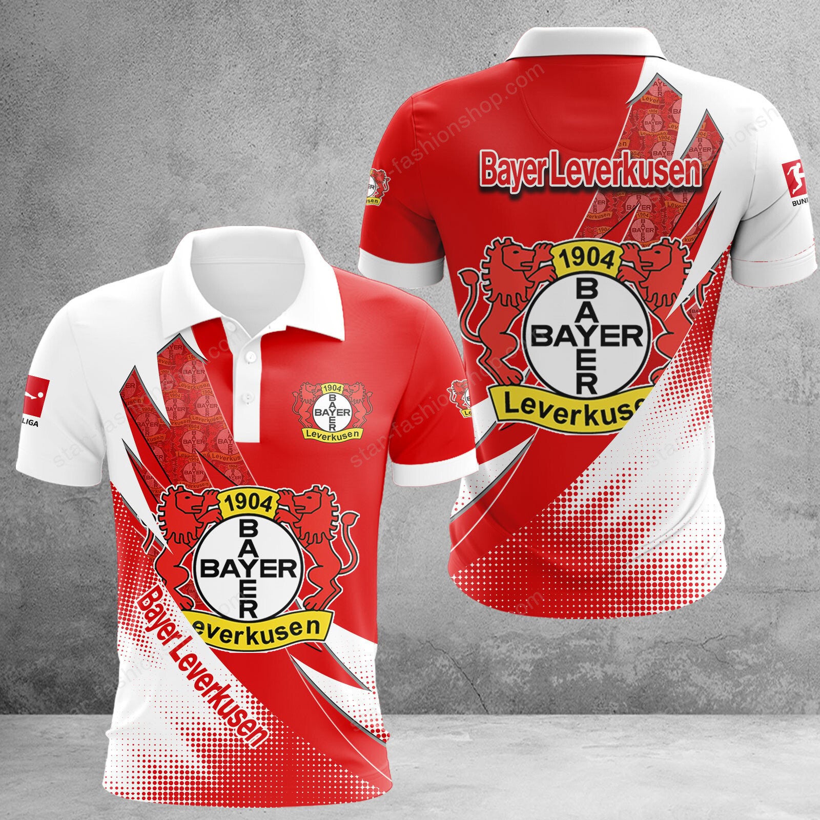 Bayer 04 Leverkusen Poloshirt Sonderedition Weiß Rot