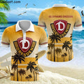 Dynamo Dresden Poloshirt Hawaii Design Gelb