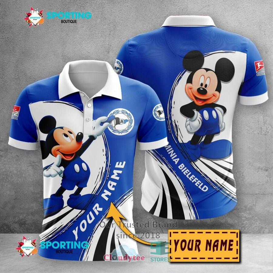 DSC Arminia Bielefeld Poloshirt Mickey Mouse Blau