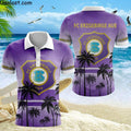 FC Erzgebirge Aue Poloshirt Palmen Design Lila
