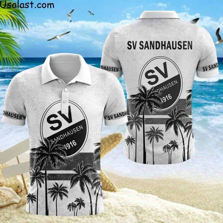 SV Sandhausen Poloshirt Logo Design Grau
