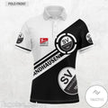 SV Sandhausen Poloshirt Kreis Design Schwarz Weiß