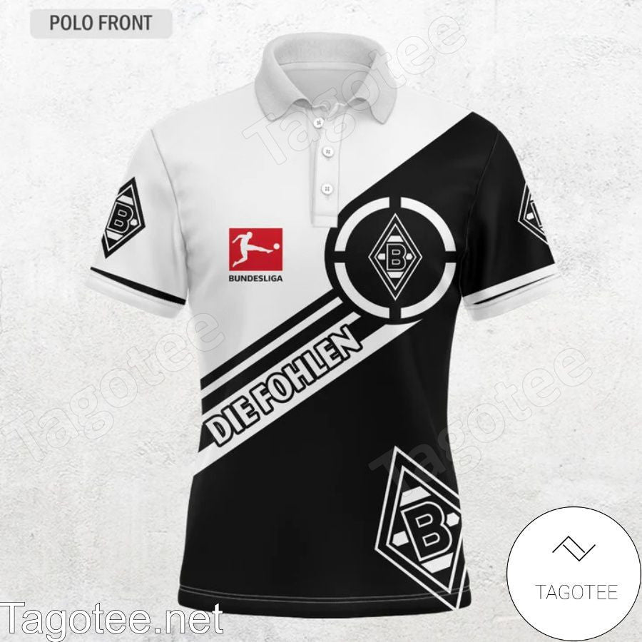 Borussia Mönchengladbach Poloshirt Die Fohlen Schwarz Weiß