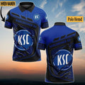 Karlsruher SC Poloshirt mit individuellem Namen Neuauflage Vollflächig Bedruckt