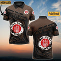 FC St. Pauli Poloshirt Neuauflage Vollflächig Bedruckt mit individuellem Namen
