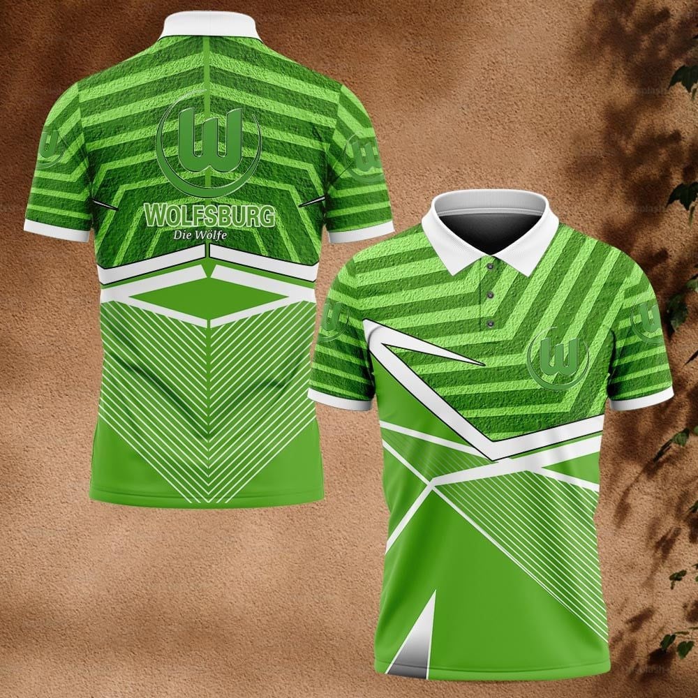 VfL Wolfsburg Poloshirt Neuer Grundstil Vollflächig Bedruckt
