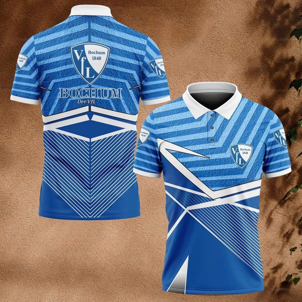 VfL Bochum 1848 Poloshirt Neuer Grundstil Vollflächig Bedruckt