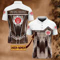 FC St. Pauli Poloshirt Pfeil Design mit individuellem Namen Neue Edition Vollflächig Bedruckt