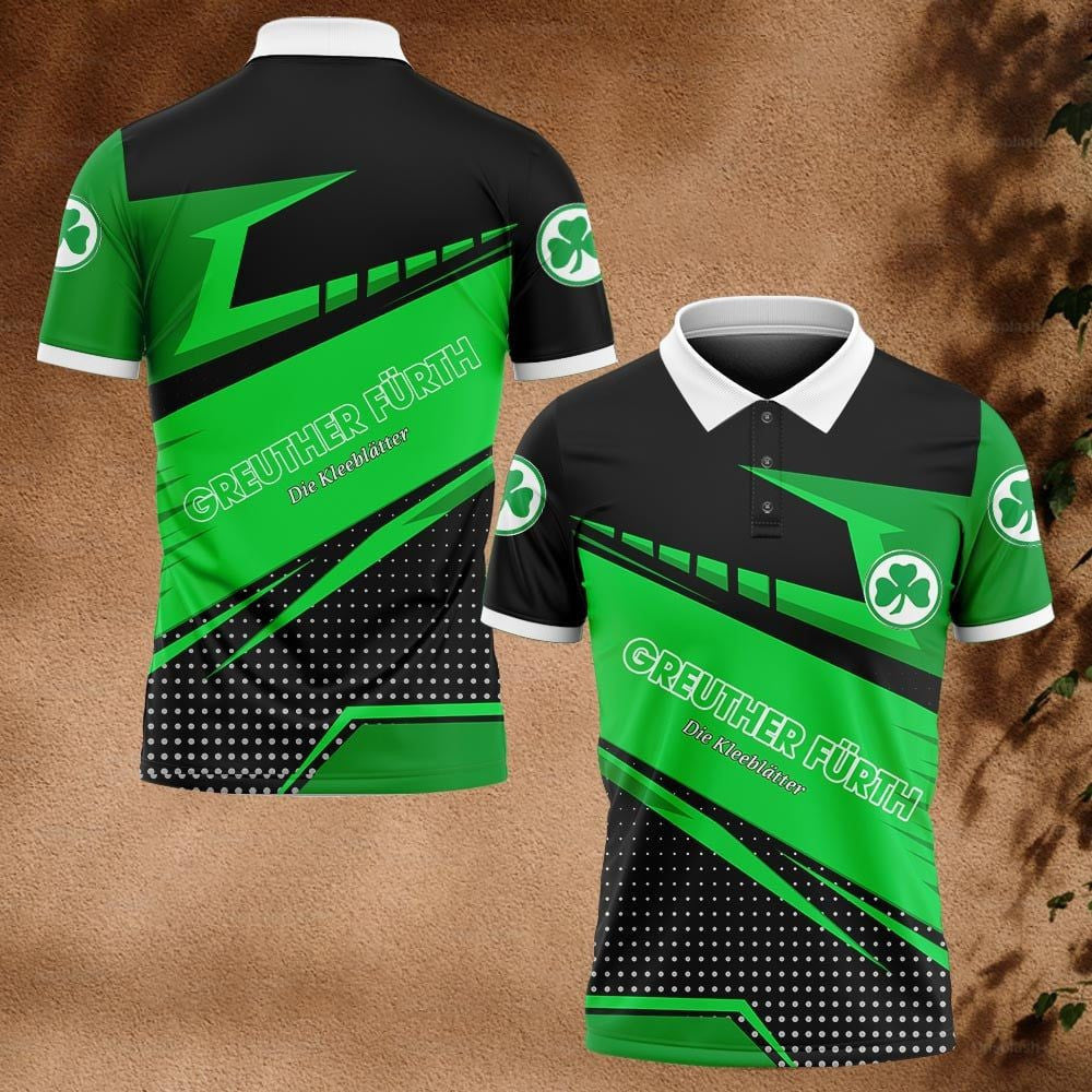 SpVgg Greuther Fürth Poloshirt Tupfen Design Vollflächig Bedruckt