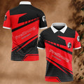 SC Freiburg Poloshirt Tupfen Design Vollflächig Bedruckt