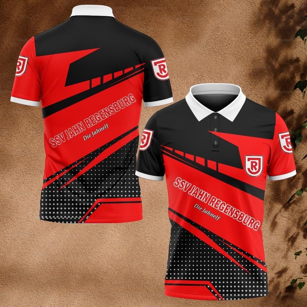 SSV Jahn Regensburg Poloshirt Tupfen Design Vollflächig Bedruckt