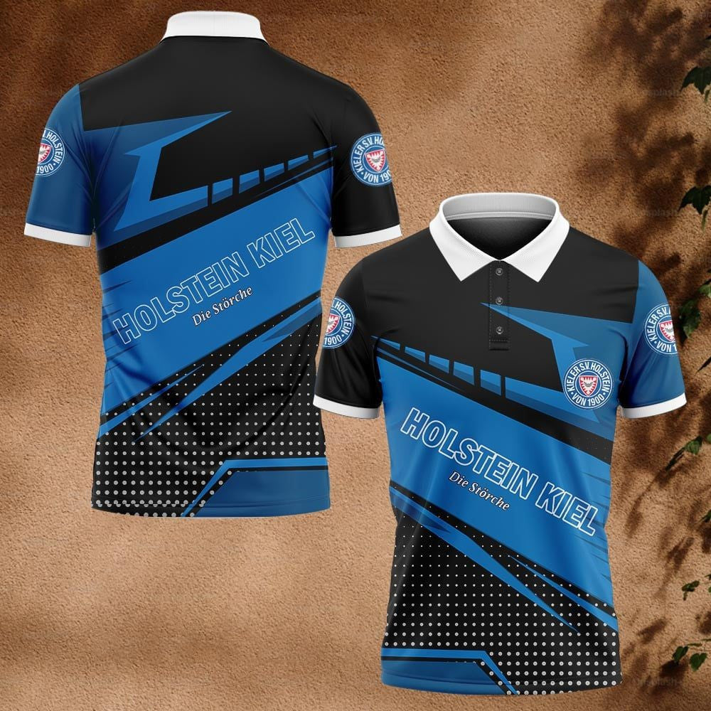 Holstein Kiel Poloshirt Tupfen Design Vollflächig Bedruckt
