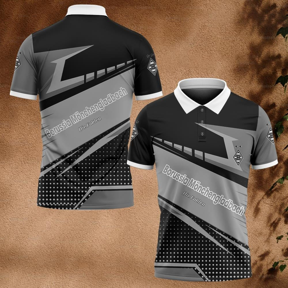 Borussia Mönchengladbach Poloshirt Tupfen Design Vollflächig Bedruckt