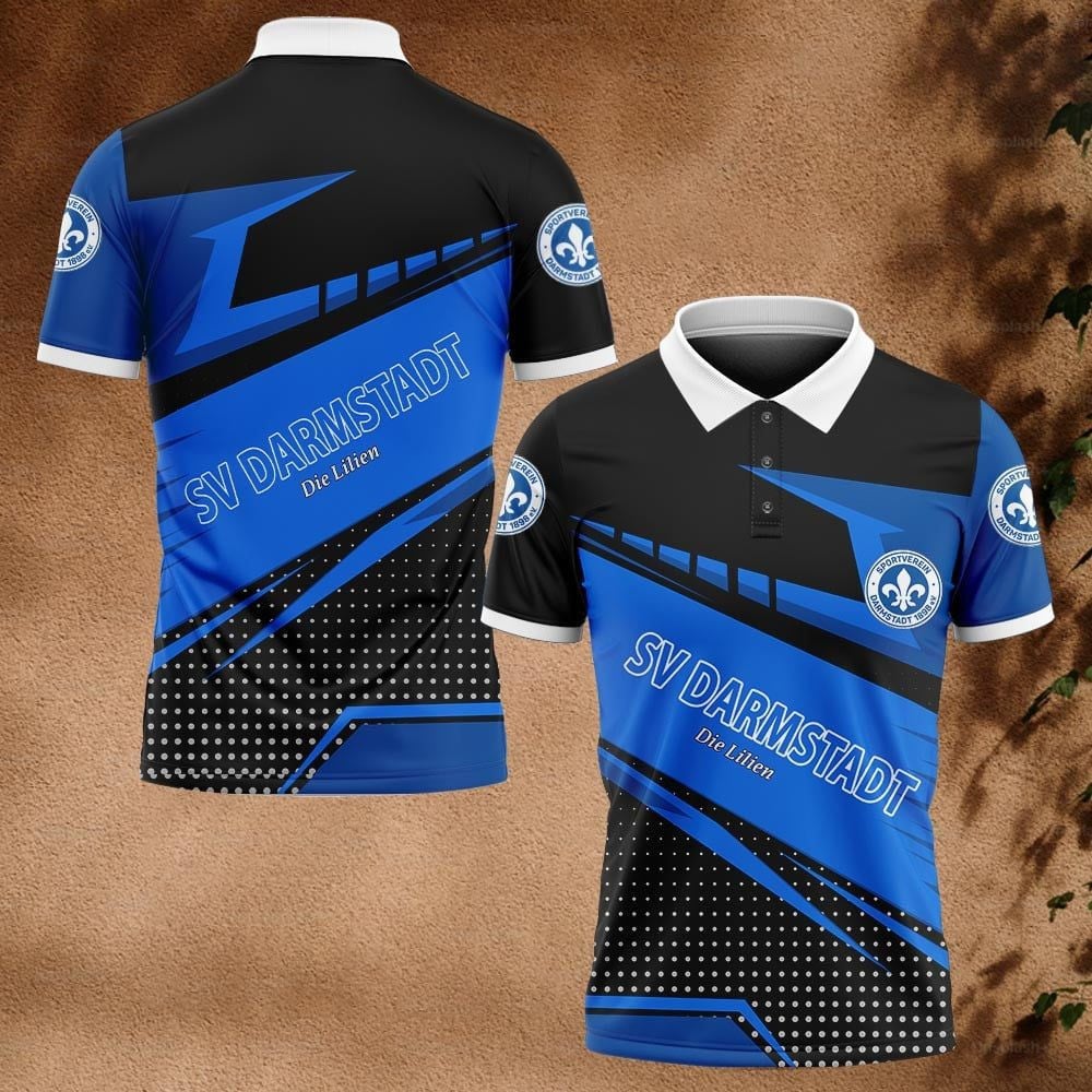 SV Darmstadt 98 Poloshirt Tupfen Design Vollflächig Bedruckt