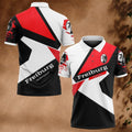 SC Freiburg Poloshirt Geometrisches Design Vollflächig Bedruckt