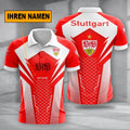 VfB Stuttgart Poloshirt Alltagsstil Design Vollflächig Bedruckt mit individuellem Namen