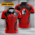 SC Freiburg Poloshirt Alltagsstil Design Vollflächig Bedruckt mit individuellem Namen