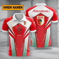 FC Augsburg Poloshirt Alltagsstil Design Vollflächig Bedruckt mit individuellem Namen