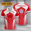 Bayern München Poloshirt Alltagsstil Design Vollflächig Bedruckt mit individuellem Namen