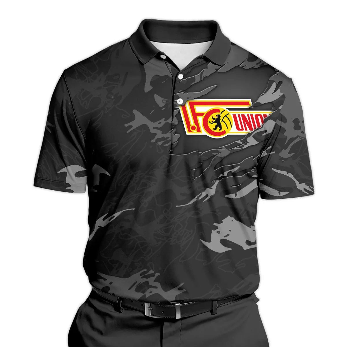FC Union Berlin Poloshirt Neuer Stil Vollflächig Bedruckt