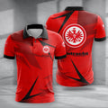 Eintracht Frankfurt Poloshirt Batik Design Vollflächig Bedruckt Rot