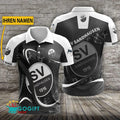 SV Sandhausen Poloshirt Weiche Kurven Design mit individuellem Namen Schwarz