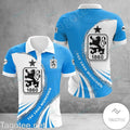 TSV 1860 München Poloshirt Sportlicher Stil Weiß Himmelblau