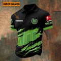 VfL Wolfsburg Poloshirt Riss Design Neue Edition mit individuellem Namen